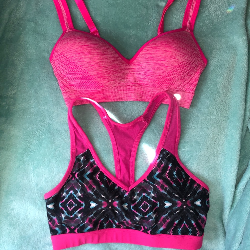 TWO sports bras